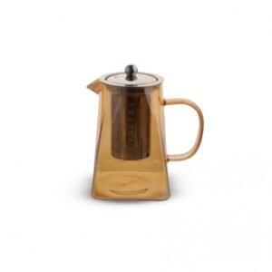Tetera cónica dorada 750ml de vidrio