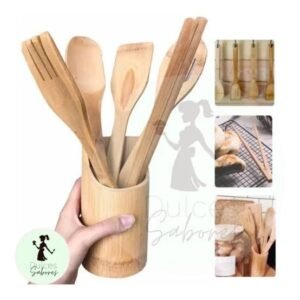 Juego de Utensillos de cocina de banbu