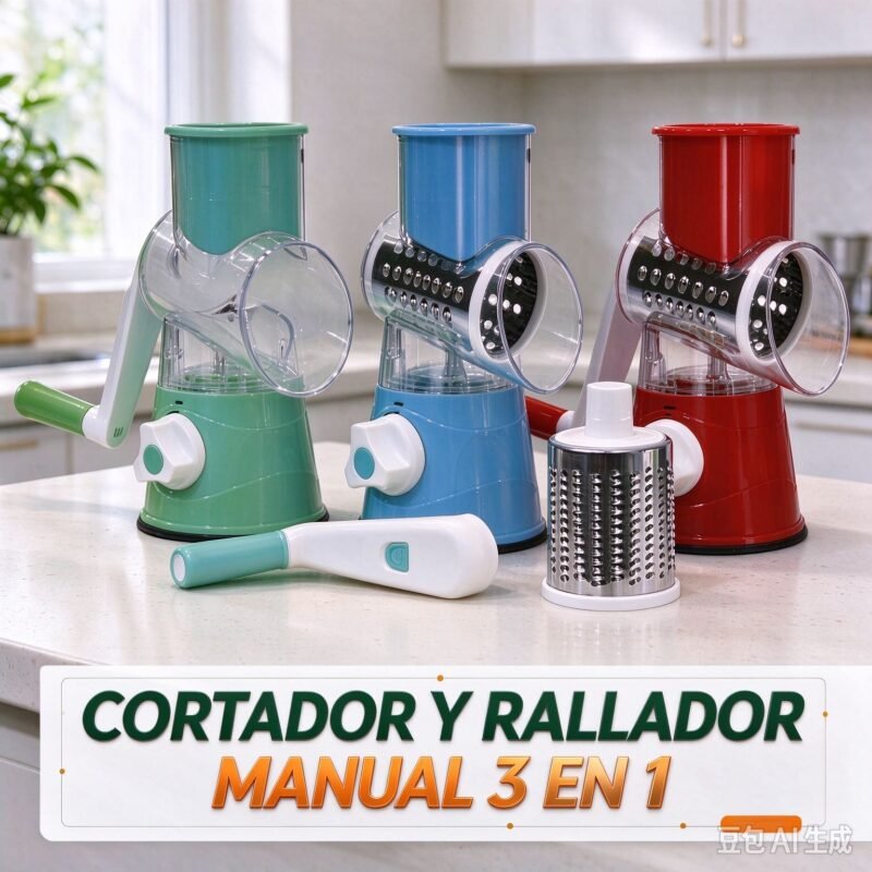 Rallador a manivela 3 en 1