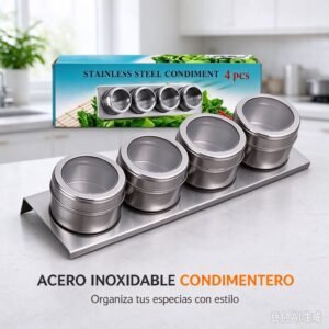 PACK ESPECIEROS MAGNÉTICOS ACERO X4PCS