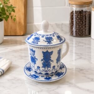 7790780151124 TAZA PORC C/TAPA Y PLATO 350ML