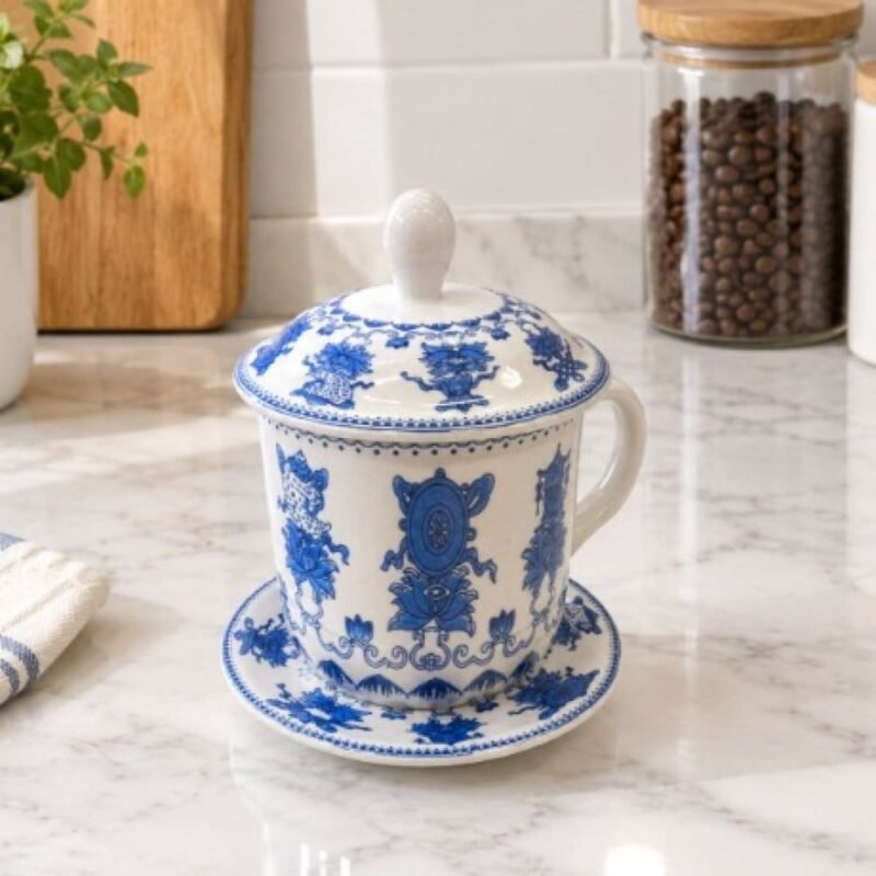7790780151124 TAZA PORC C/TAPA Y PLATO 350ML