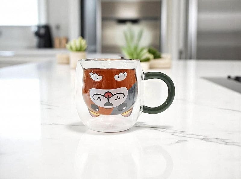 Taza Doble Vidrio 280ml Perro