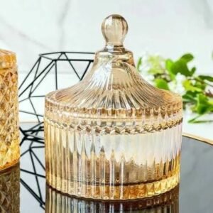 7790780153647 10X12CM CARAMELERA VIDRIO AMBAR